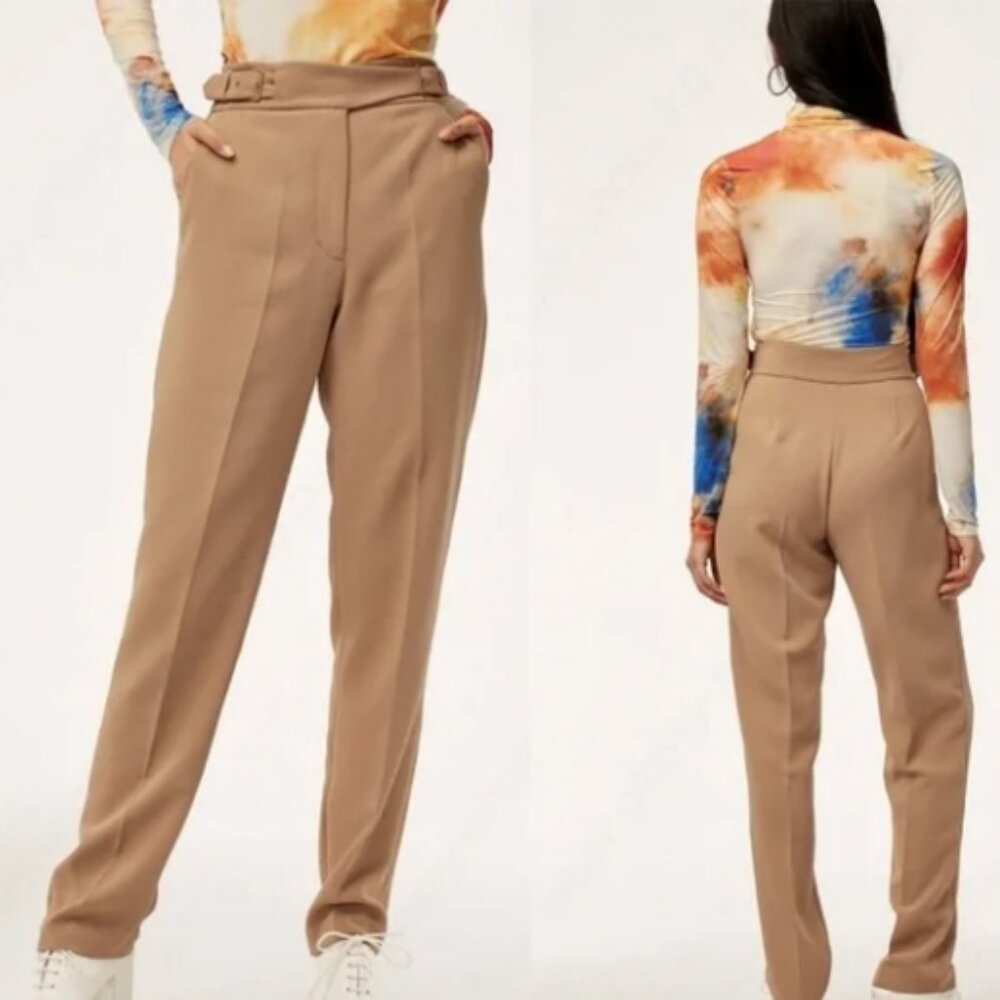 Wilfred Aritzia Anna Pant in Tannin straight leg pants Size 2